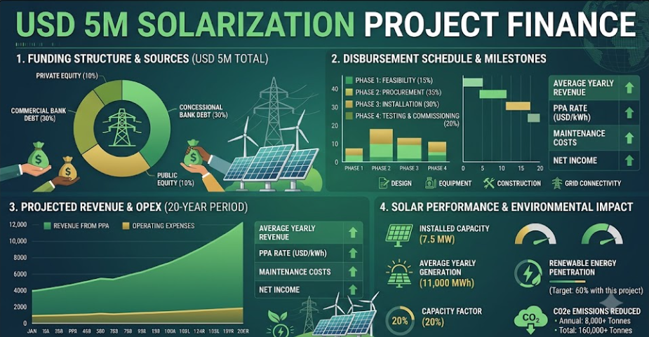 USD 5M Solarization Project Finance