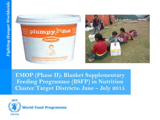 Blanket Supplementary Feeding Programme (BSFP)