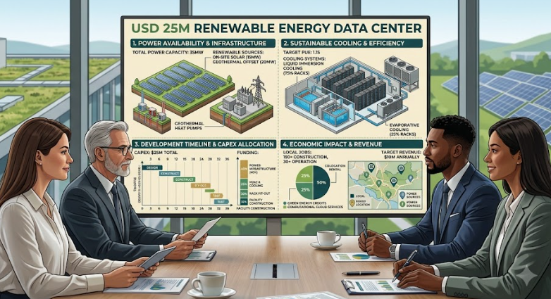 USD 25M Renewable Energy Data Center