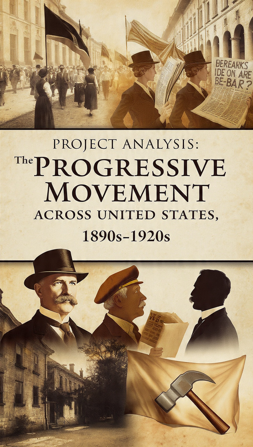 Project Analysis on The Progressive Movement across United States, from the 1890s to 1920s.